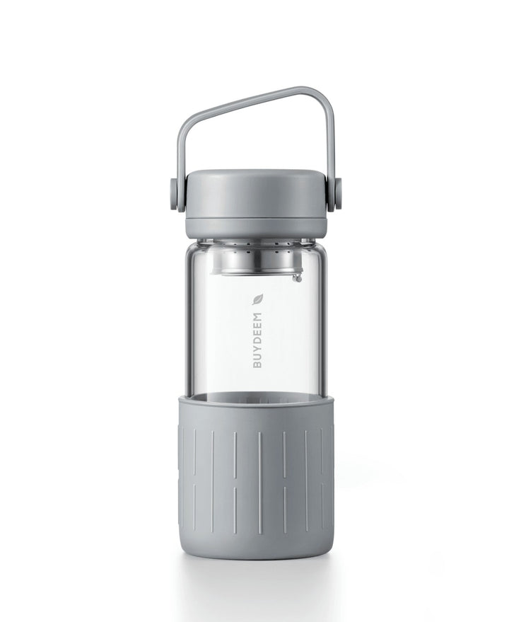 CD1008 Portable Glass Tea Bottle with Infuser, 400ML